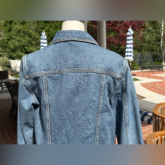 Chloe by Chloe Cropped Denim Jacket in Dusty Blue NWOT - Picture 7 of 15